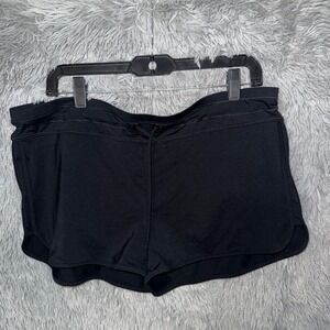 Athleta Black Run Speed Shorts Athletic Drawstring Pockets Womens